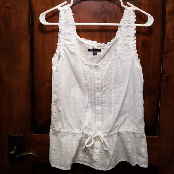 sleeveless peasant top